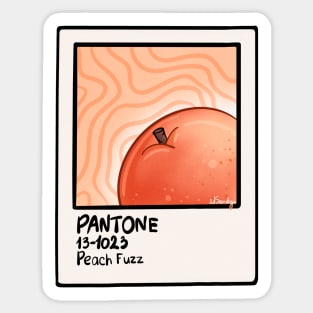 Pantone Peach Fuzz card 2 Sticker